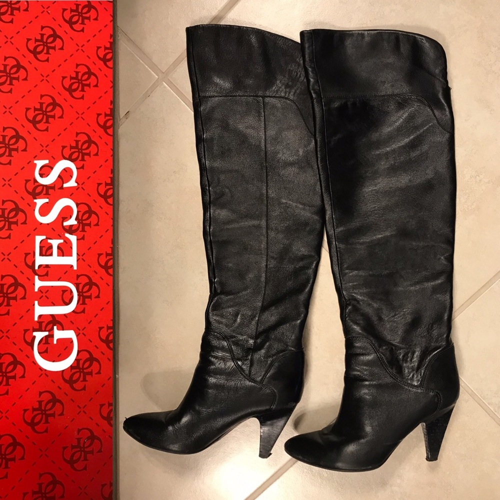 ✨24HRPRICE DROP Guess kneehigh black leather boots